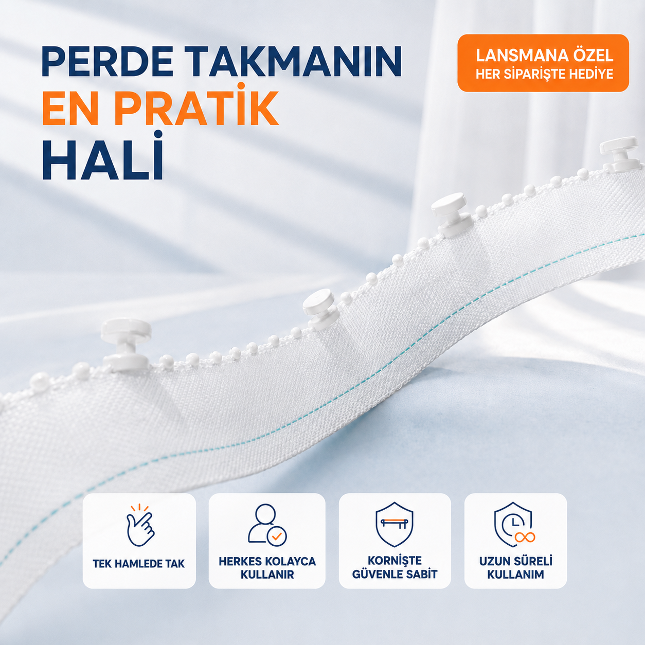 Perdekit Kolay Perde Takma Seti